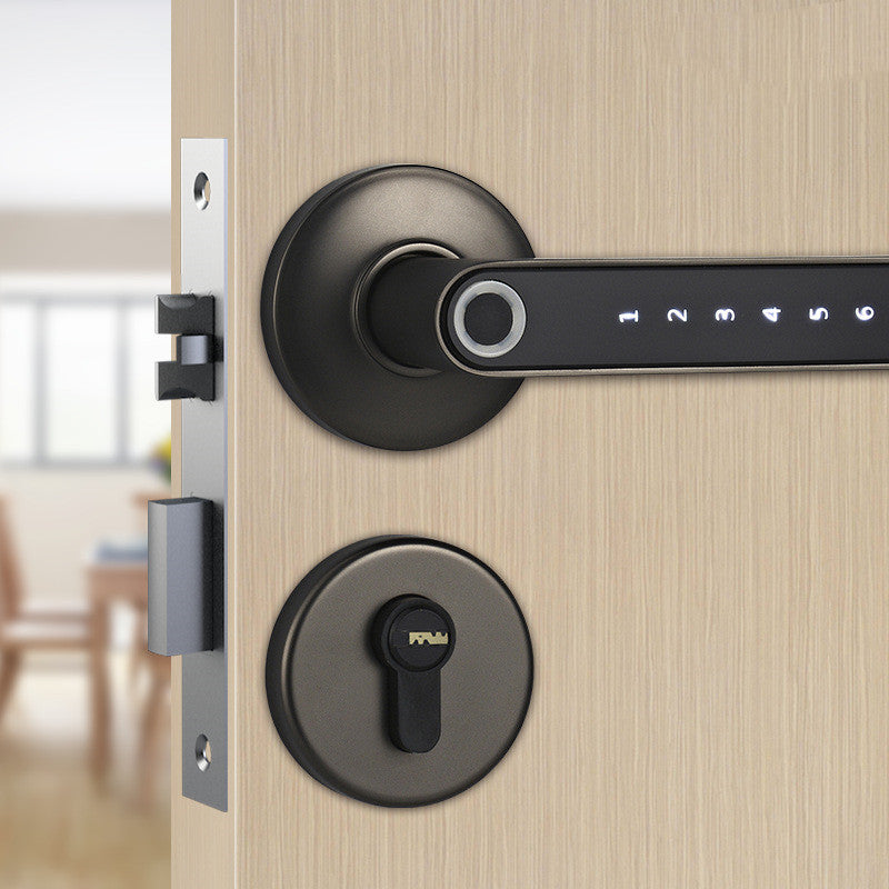 Smart Lock Fingerprint Password Electric Digital Lock  Alloy Keyless Security Door Handle For Home