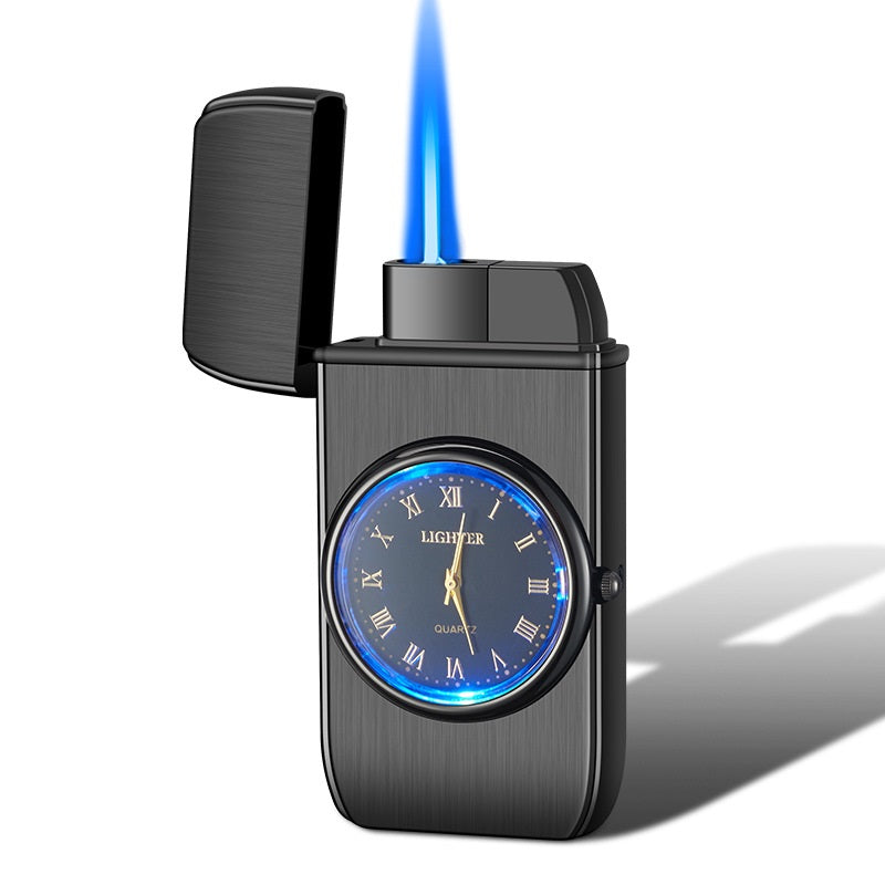 Personalized Creative Multifunctional Electronic Watch Cigarette Lighter-in-one Body Multi-purpose LED Flashing Lamp Gift Lighter