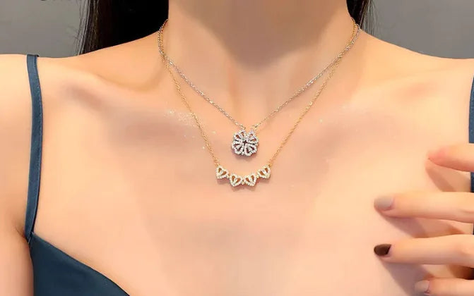 Clover Heart Shape Necklace