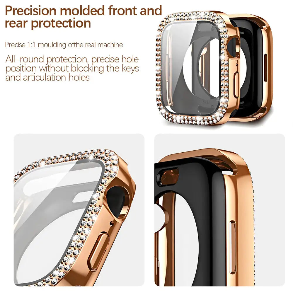 Bling Glass + Cover for Apple Watch Case
